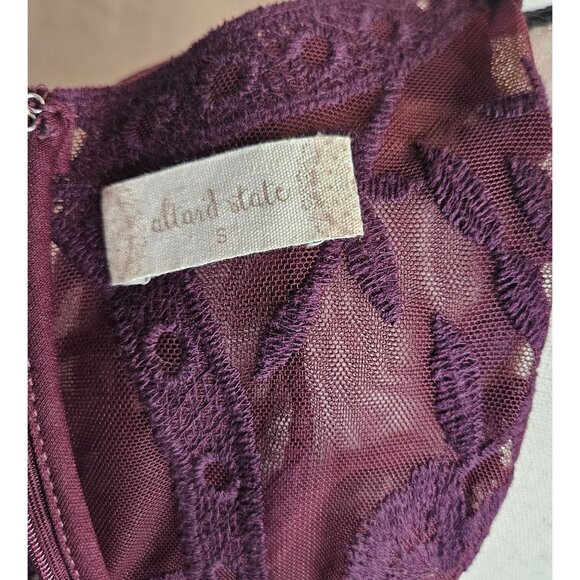 Lace Boho Maxi Dress Whimsigoth Fairy Holiday Christmas Burgundy Red Small - Picture 9 of 14